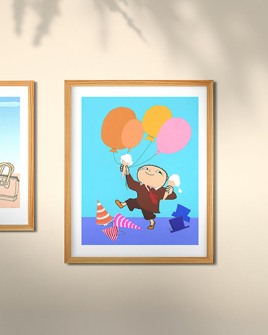 “Alfie with Balloons” Poster