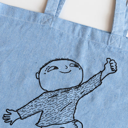 Alfons tygkasse ljusblå