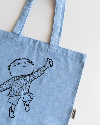 Alfons tygkasse ljusblå