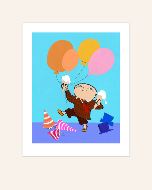 “Alfie with Balloons” Poster