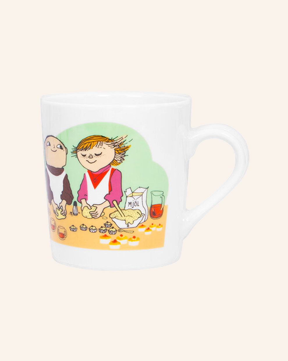 Porcelain mug featuring Alfie and Milly