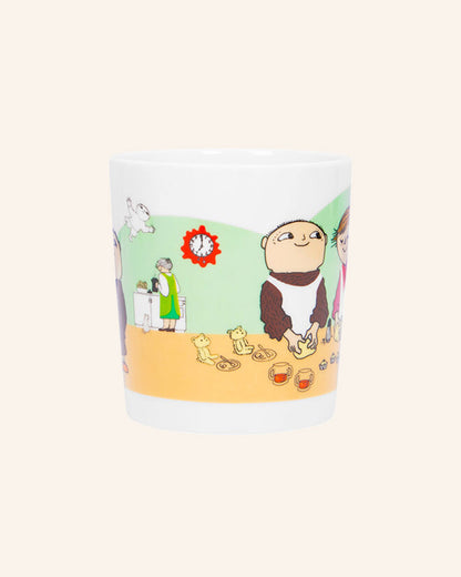 Porcelain mug featuring Alfie and Milly