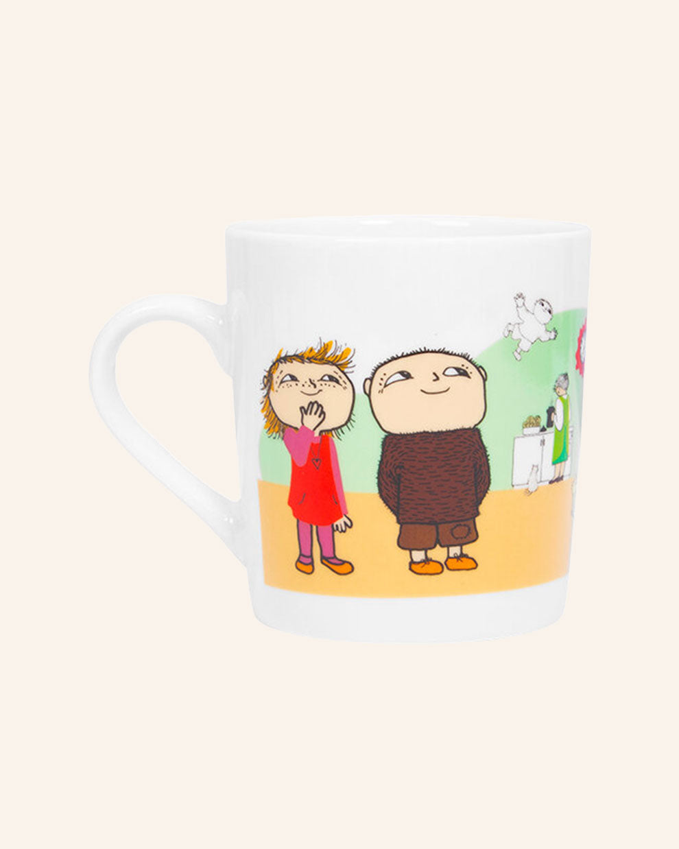 Porcelain mug featuring Alfie and Milly