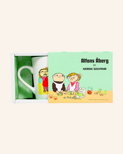 Porcelain mug featuring Alfie and Milly