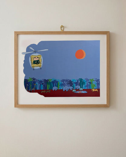 "Alfie in the Jungle" Lithograph 40x50 cm