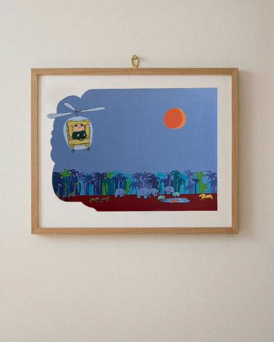 "Alfie in the Jungle" Lithograph 40x50 cm