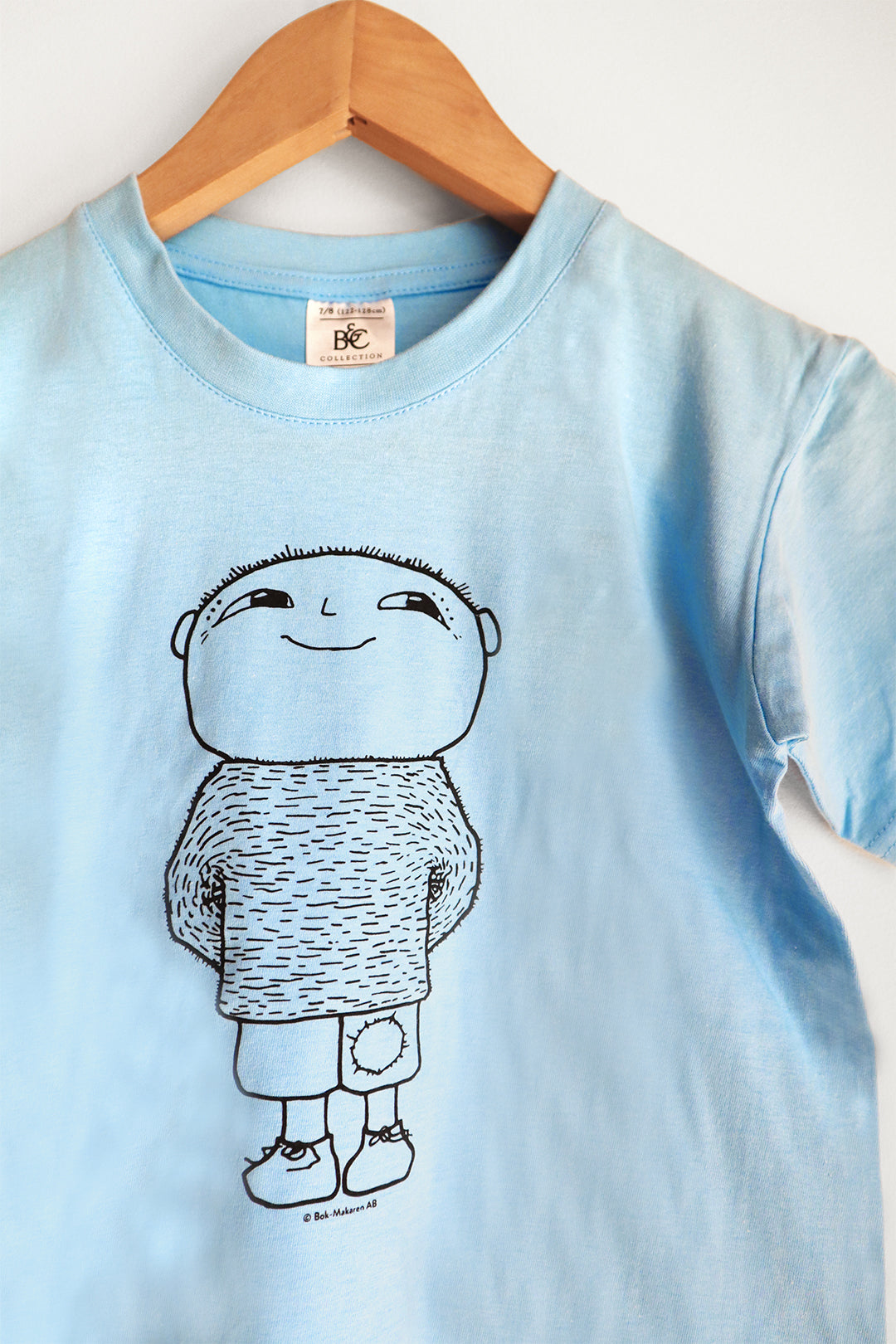 Alfons Åberg motiv på blå t-shirt barn