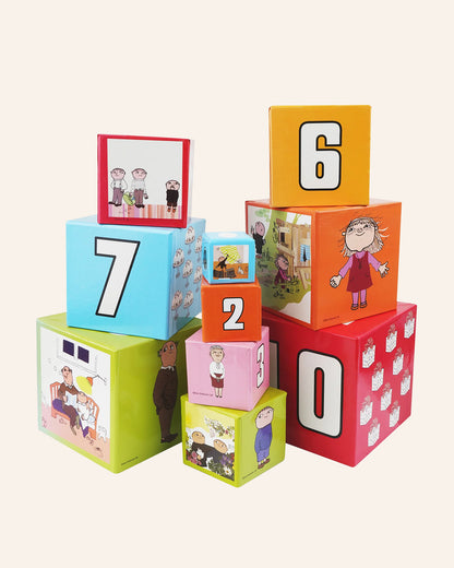 Stacking cubes with Alfie Atkins